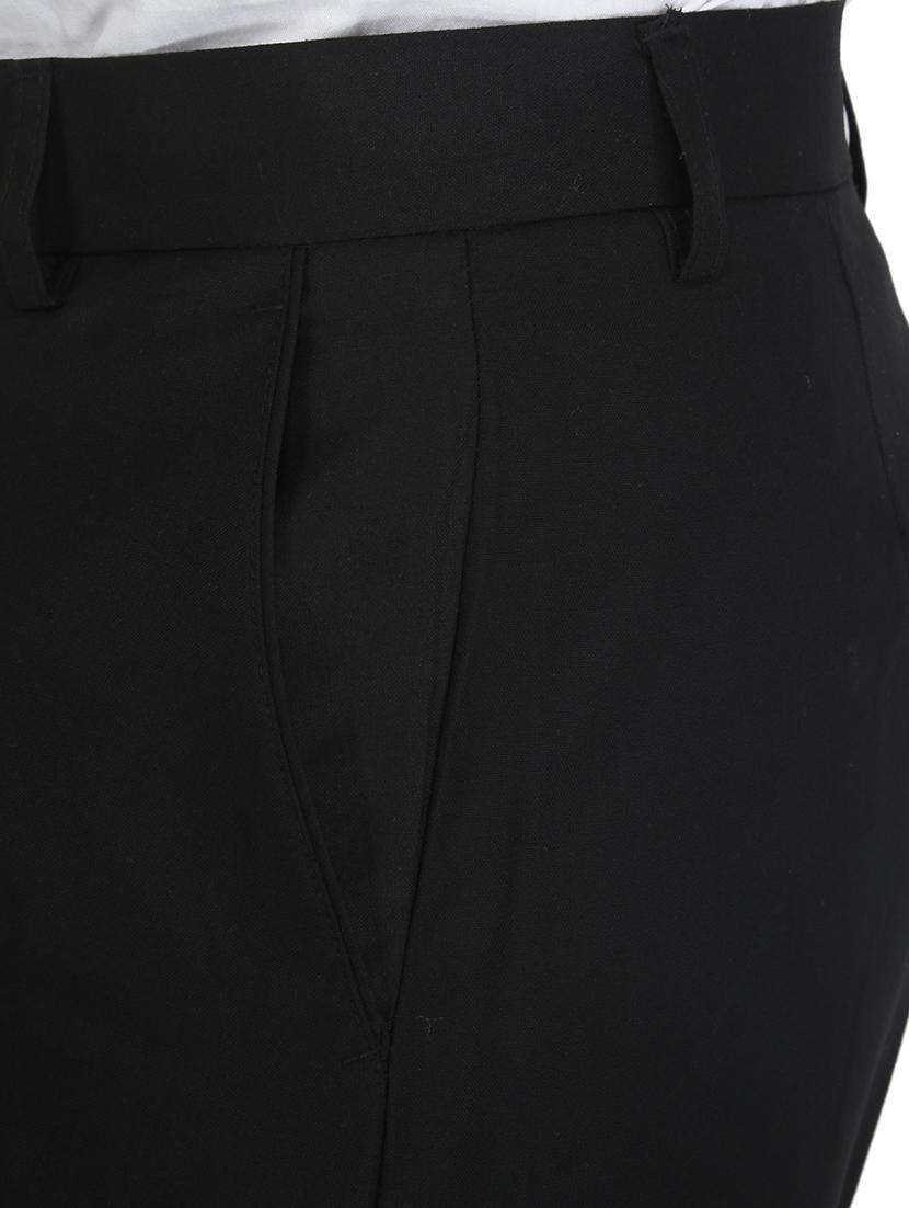 black solid flat front formal trouser - 17159741 - Zoom Image - 5