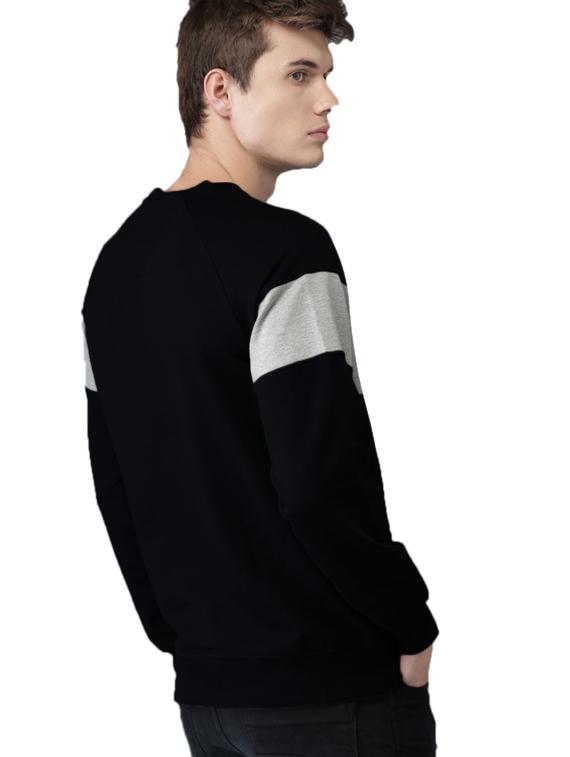 black color block sweatshirt - 17160370 - Zoom Image - 2