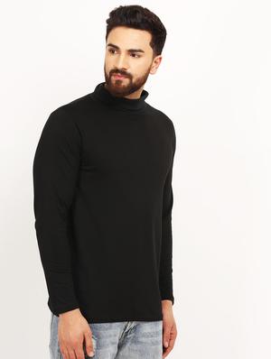 black solid t-shirt - 17160419 - Standard Image - 2