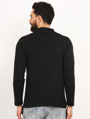 black solid t-shirt - 17160419 - Standard Image - 3