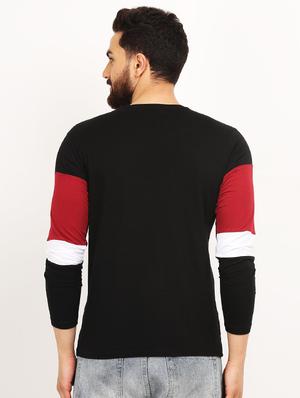 black color block t-shirt - 17160423 - Standard Image - 3