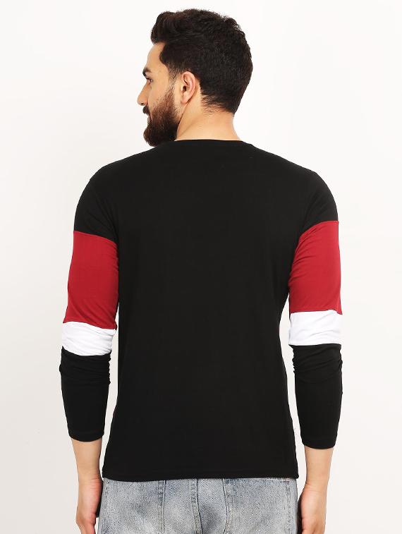 black color block t-shirt - 17160423 - Zoom Image - 3