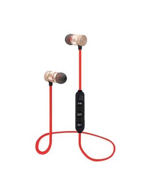 wireless magnetic red bluetooth neckband earphones handset - 17160514 - Standard Image - 2