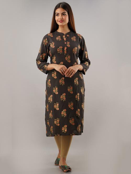 floral straight kurta - 17160696 - Very Small Image - 1