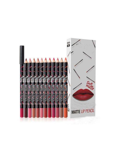 m.n. pack of 12 soft matte lip pencils - 17160781 - Standard Image - 1