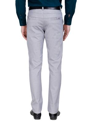 grey textured flat front casual trouser - 17160858 - Standard Image - 3