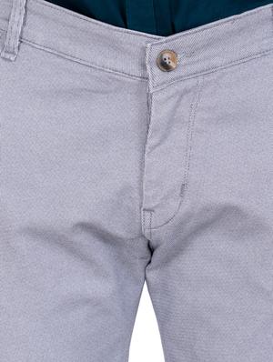 grey textured flat front casual trouser - 17160858 - Standard Image - 5
