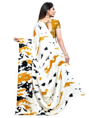 abstract printed saree with blouse - 17161260 - Standard Image - 2