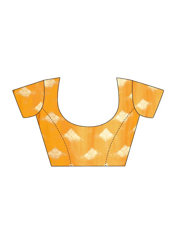 abstract printed saree with blouse - 17161260 - Zoom Image - 3