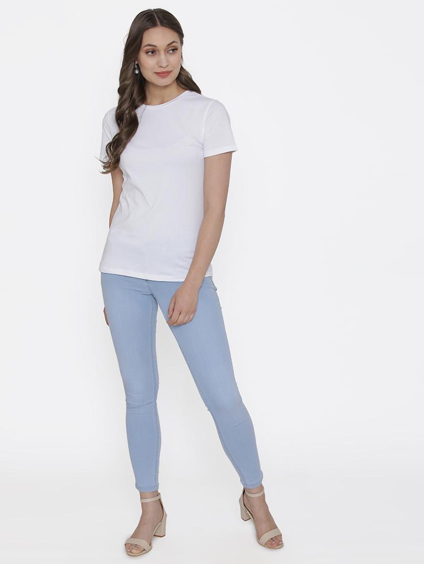 round neck solid regular tee - 17161891 - Zoom Image - 4