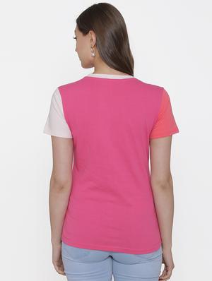 round neck color block pocket regular tee - 17161895 - Standard Image - 3