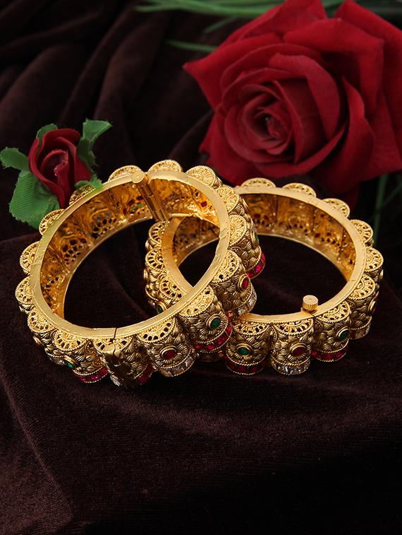 gold tone gold plated bangles - 17161931 - Zoom Image - 1
