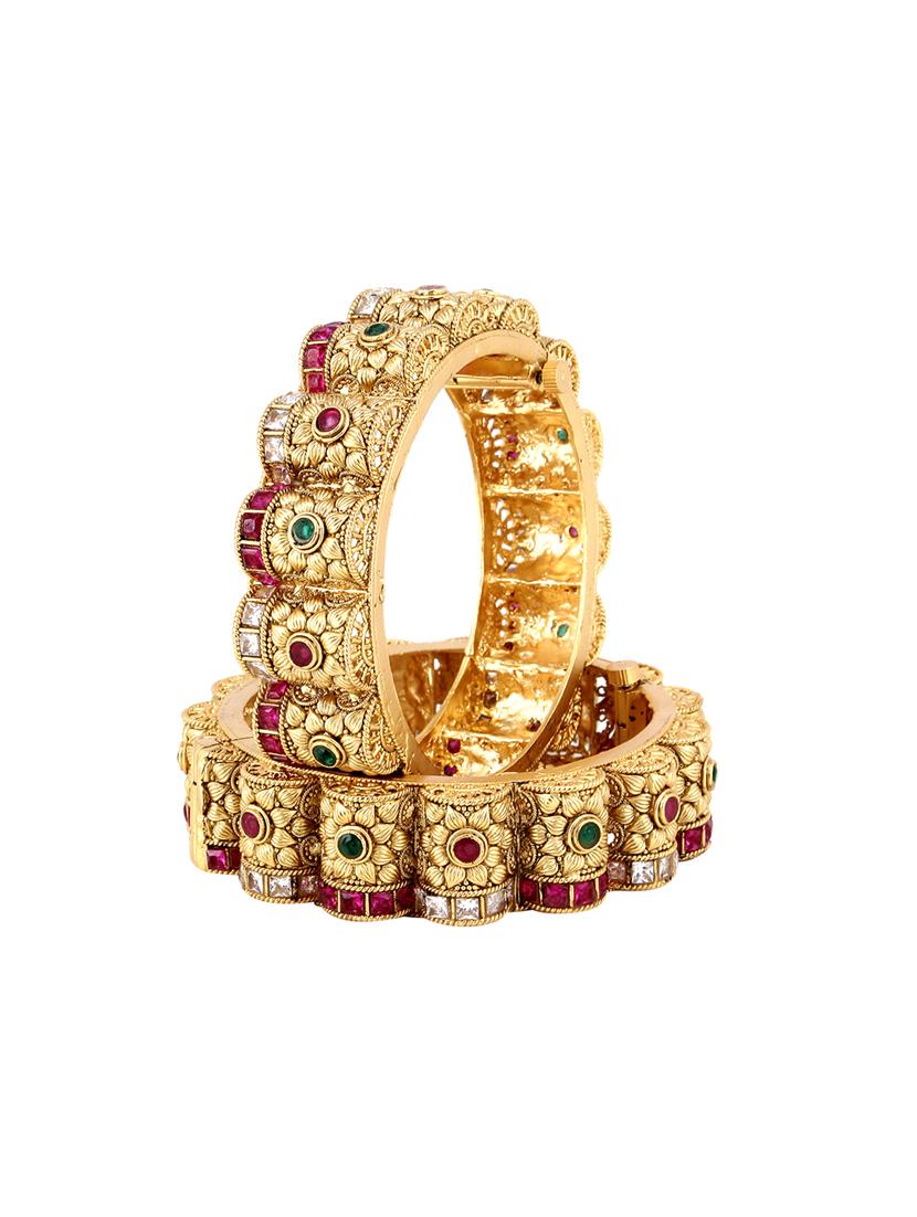 gold tone gold plated bangles - 17161931 - Zoom Image - 2