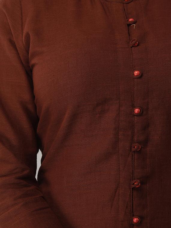 button up a-line kurta - 17162937 - Zoom Image - 5