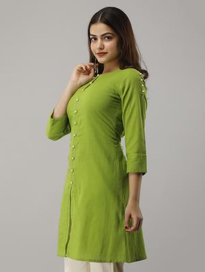 button up a-line kurta - 17162938 - Standard Image - 2