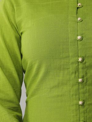 button up a-line kurta - 17162938 - Standard Image - 5