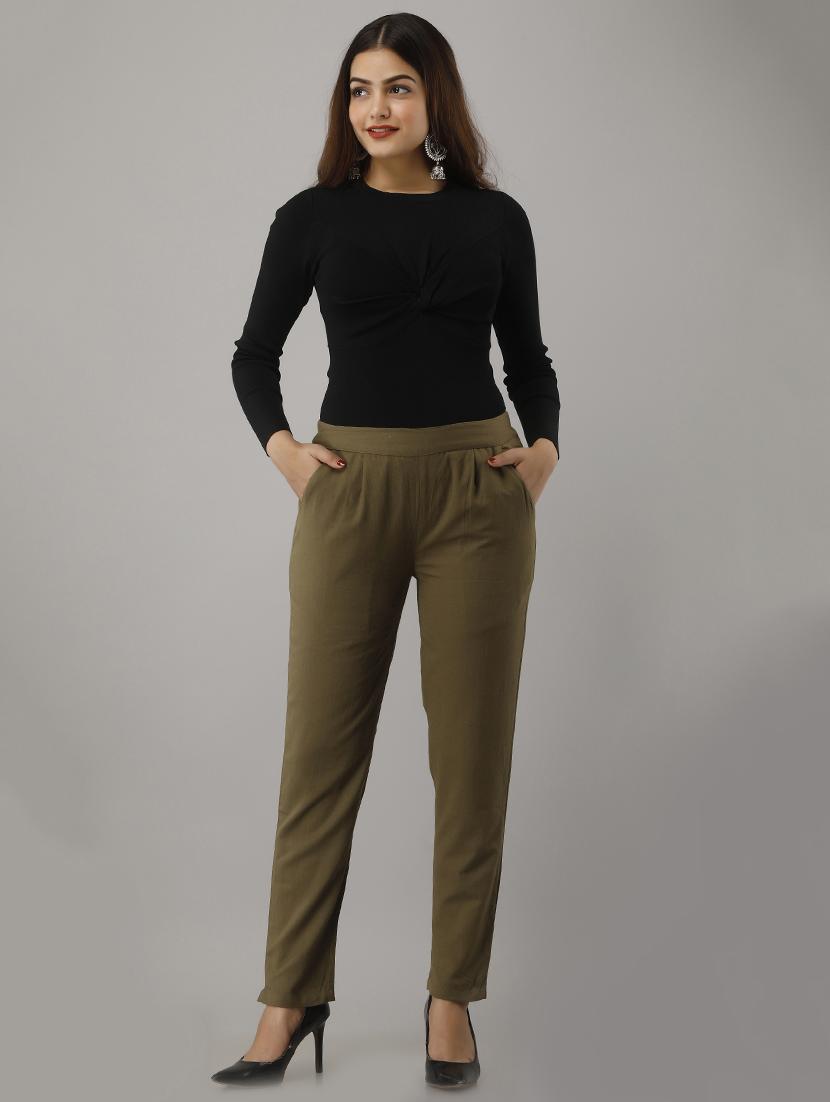 mid rise cigarette pants trouser - 17162951 - Zoom Image - 4