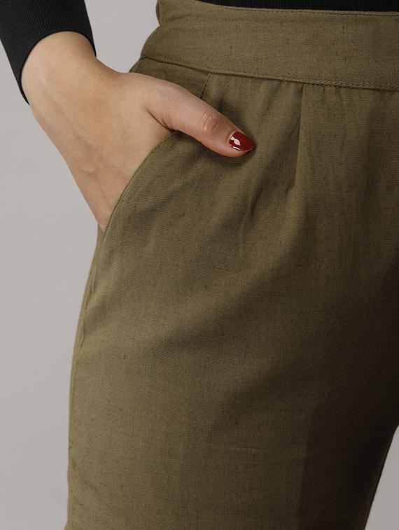 mid rise cigarette pants trouser - 17162951 - Zoom Image - 5
