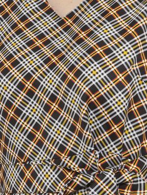 tie front checkered dress - 17163171 - Standard Image - 4