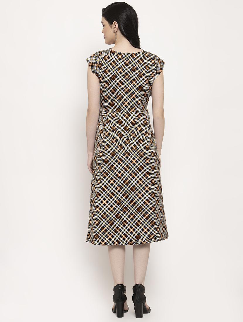 tie front checkered dress - 17163171 - Zoom Image - 3