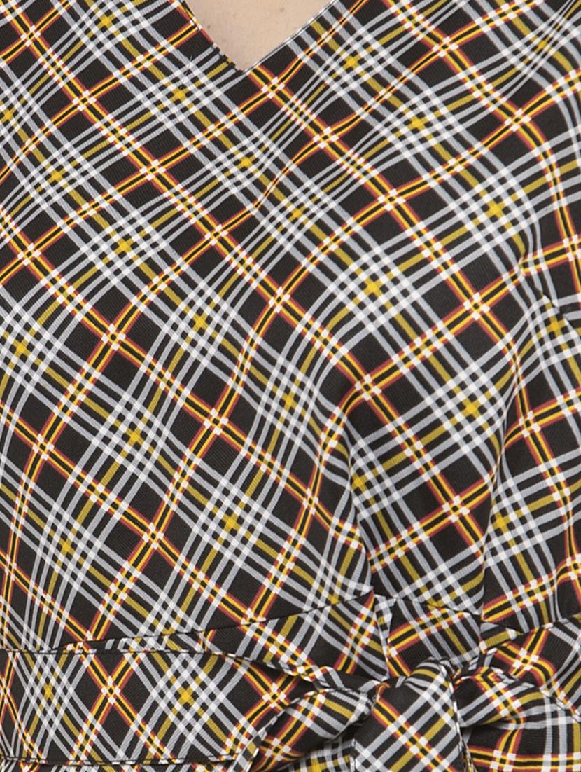 tie front checkered dress - 17163171 - Zoom Image - 4