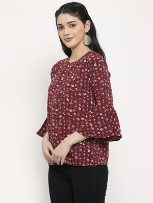 bell sleeves floral top - 17163196 - Standard Image - 2