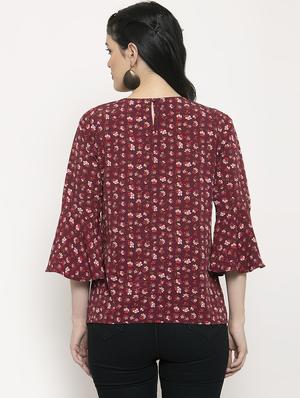 bell sleeves floral top - 17163196 - Standard Image - 3
