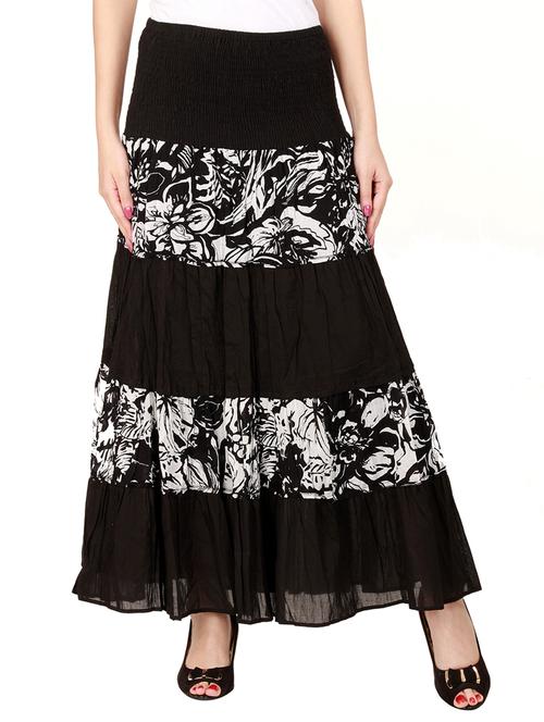 printed tiered skirt - 17163341 - Standard Image - 1