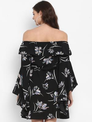 off shoulder floral a-line dress - 17163898 - Standard Image - 3