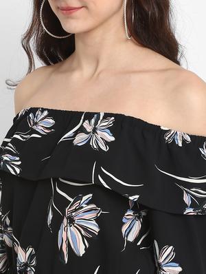 off shoulder floral a-line dress - 17163898 - Standard Image - 5