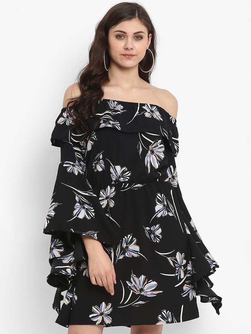 off shoulder floral a-line dress - 17163898 - Zoom Image - 1