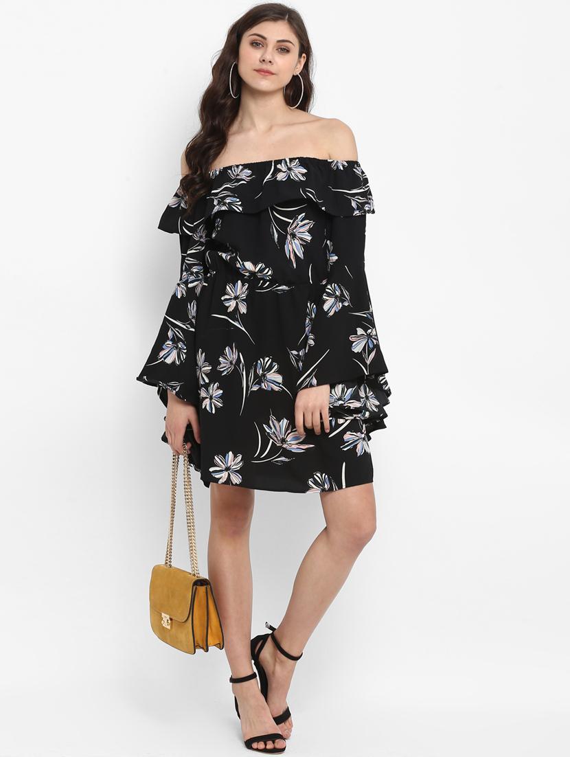 off shoulder floral a-line dress - 17163898 - Zoom Image - 4