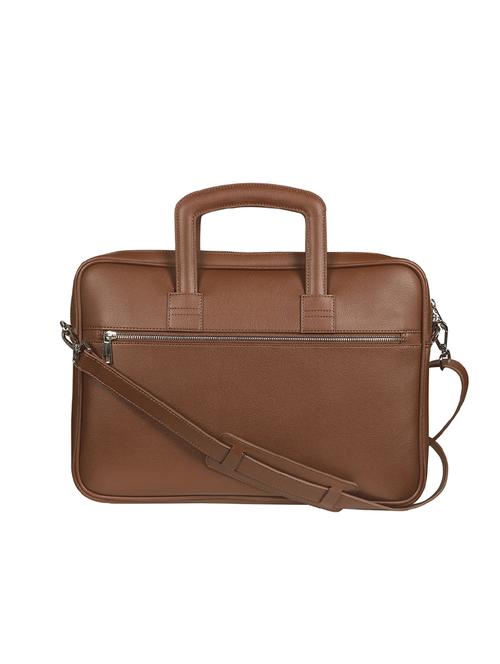 brown leatherette laptopbag - 17164071 - Standard Image - 1