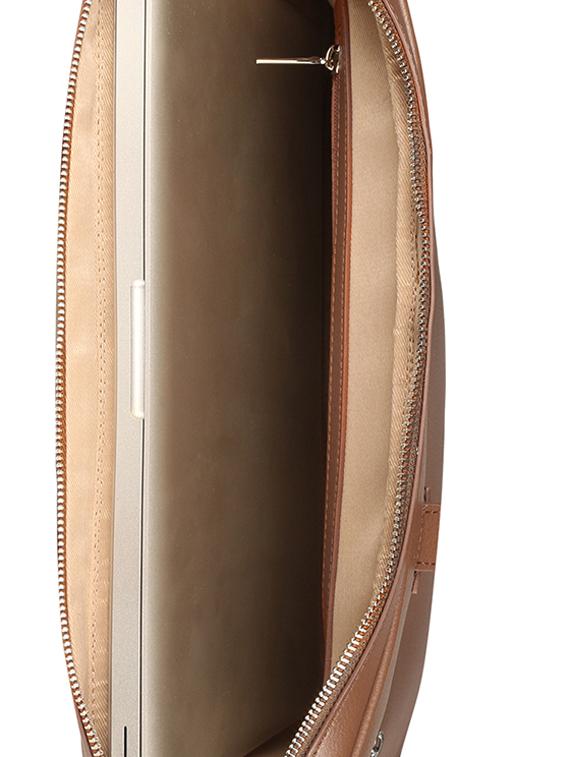 brown leatherette laptopbag - 17164071 - Zoom Image - 3