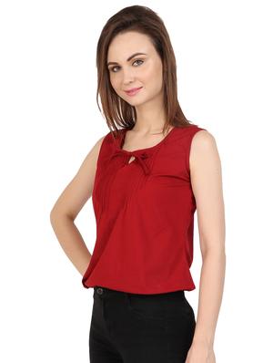 tie up neck blouson top - 17164173 - Standard Image - 2