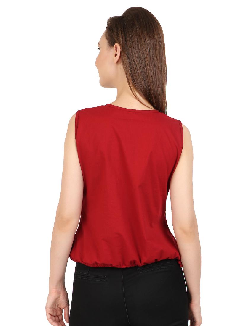 tie up neck blouson top - 17164173 - Zoom Image - 3