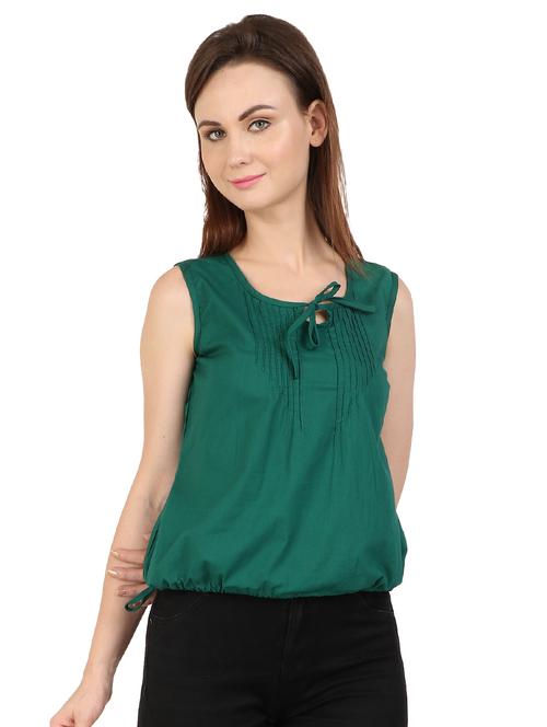 tie up neck blouson top - 17164175 - Standard Image - 1