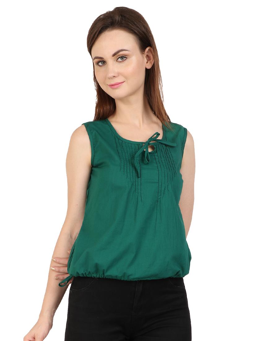 tie up neck blouson top - 17164175 - Zoom Image - 1