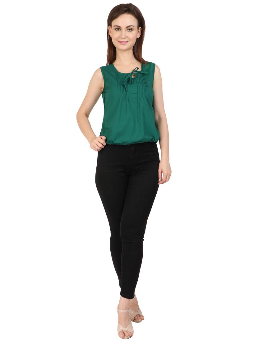 tie up neck blouson top - 17164175 - Zoom Image - 4
