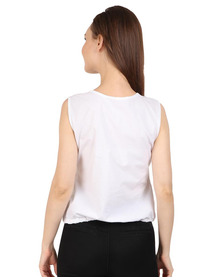 tie up neck blouson top - 17164178 - Zoom Image - 3