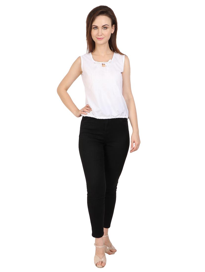 tie up neck blouson top - 17164178 - Zoom Image - 4