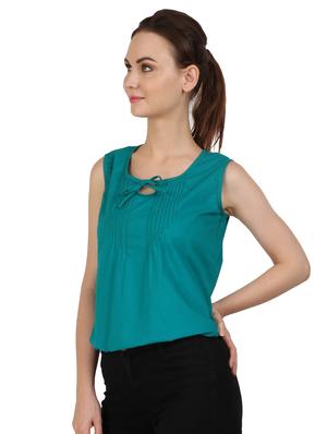 tie up neck blouson top - 17164188 - Standard Image - 2