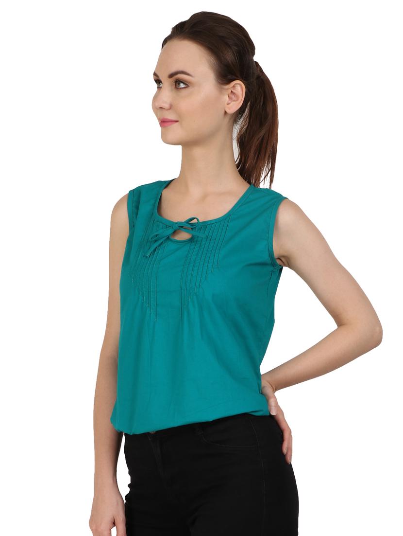 tie up neck blouson top - 17164188 - Zoom Image - 2