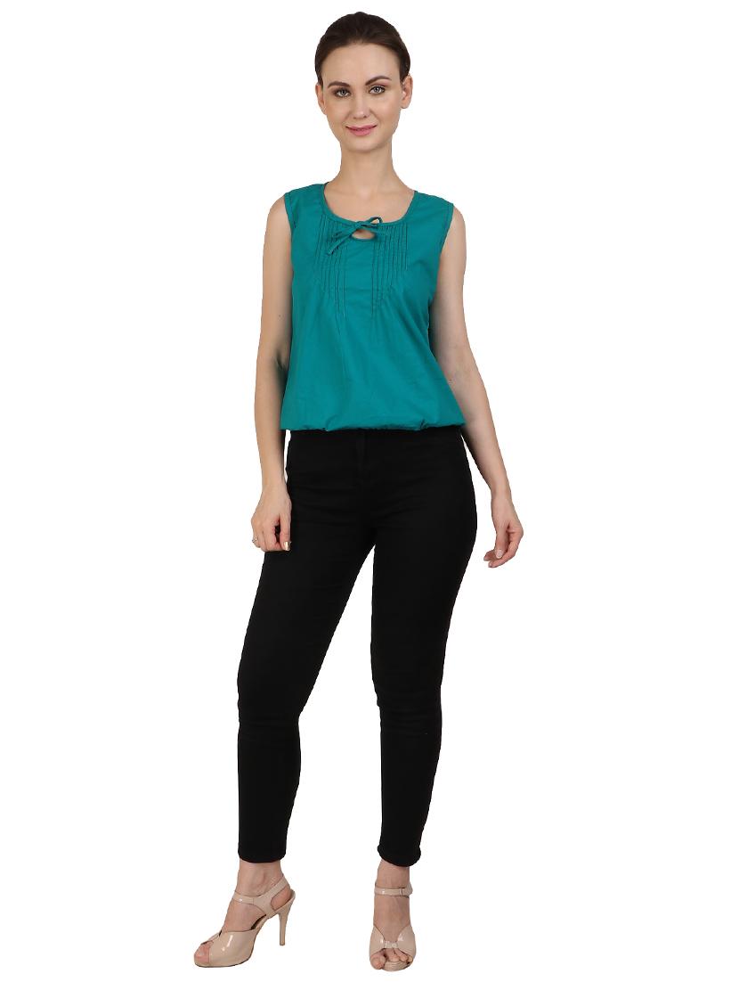 tie up neck blouson top - 17164188 - Zoom Image - 4