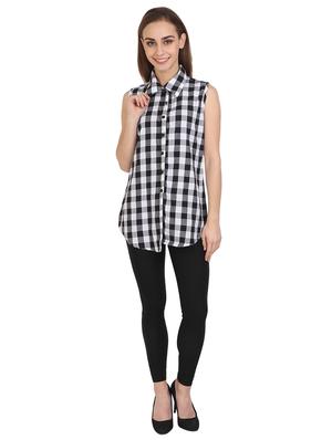 sleeveless checkered shirt - 17164195 - Standard Image - 4