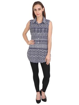 sleeveless printed shirt - 17164196 - Standard Image - 4