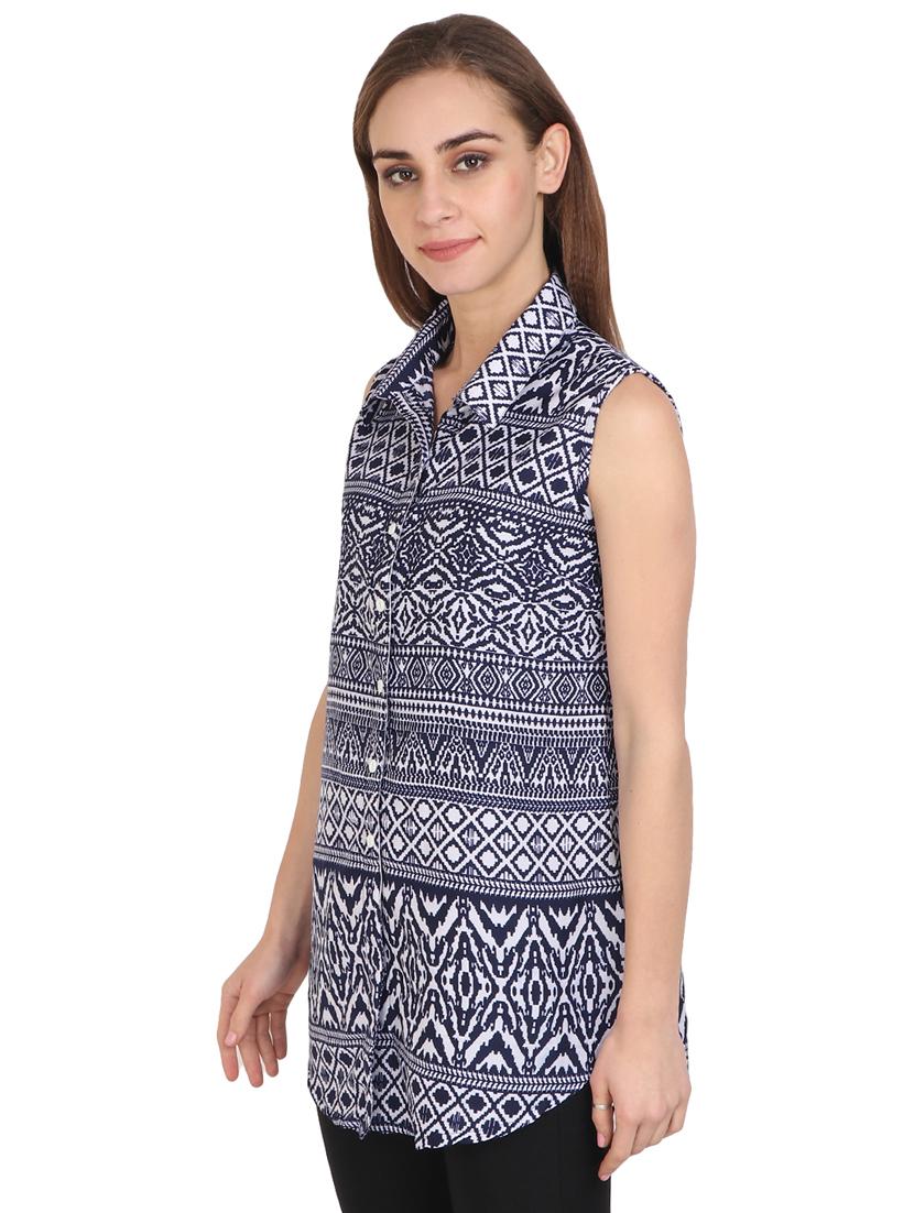 sleeveless printed shirt - 17164196 - Zoom Image - 2