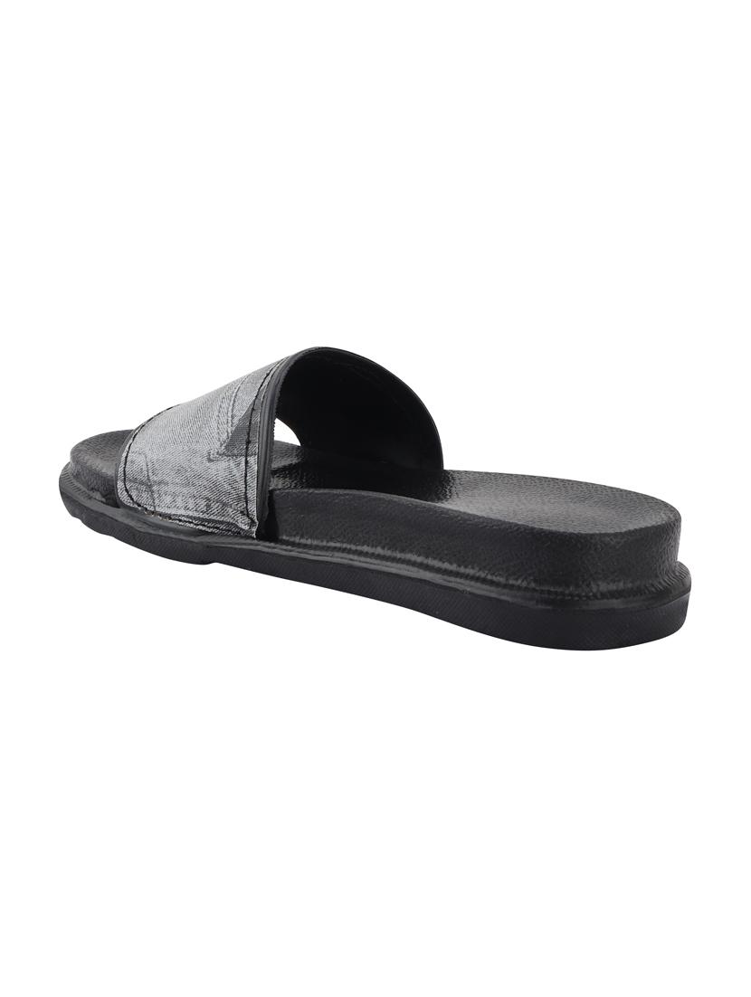 black slip on slides - 17164286 - Zoom Image - 3