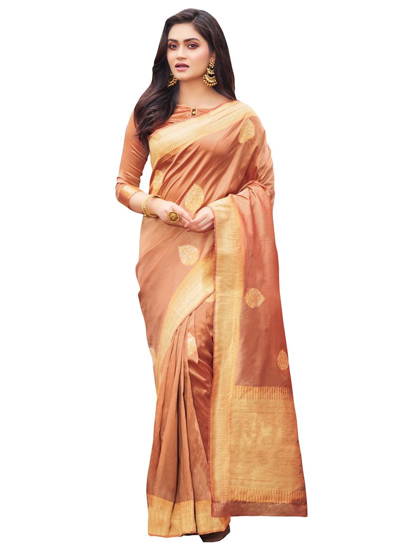 self design woven saree with blouse - 17164359 - Zoom Image - 1