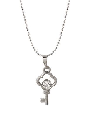 silver satin less steel chain necklace - 17164704 - Standard Image - 2